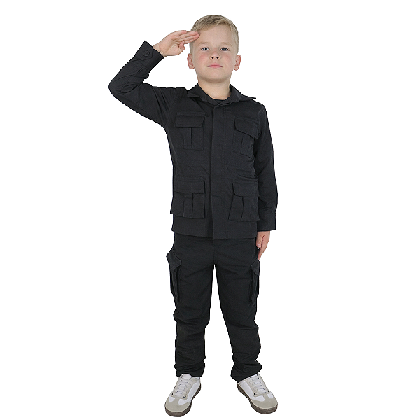 Farda Infantil Force Kids - Preta | Treme Terra