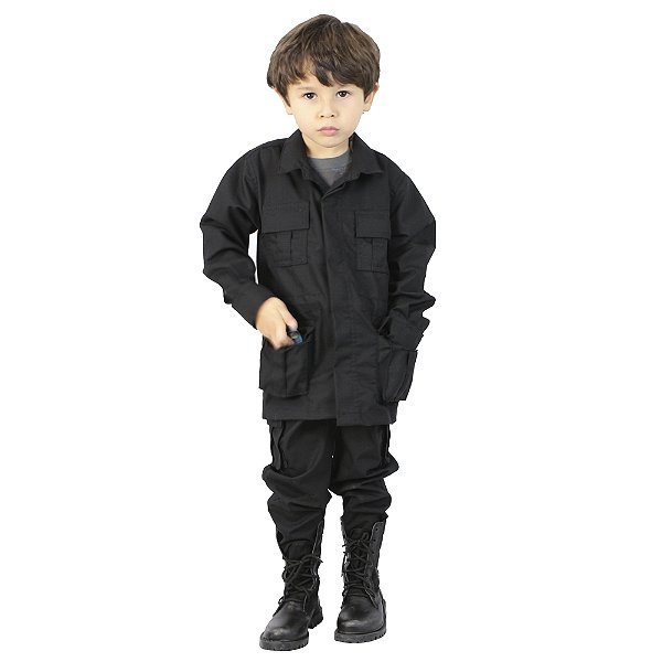 Farda Infantil Force Kids - Preta | Treme Terra