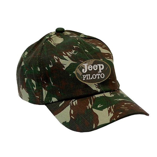 Boné Militar Rip Stop com Patch Aplicado Jeep Piloto | Camuflada Exército Brasileiro - Atack