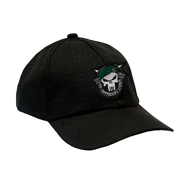Boné Militar Rip Stop com Patch Aplicado Opresso Liber | Preta - Atack