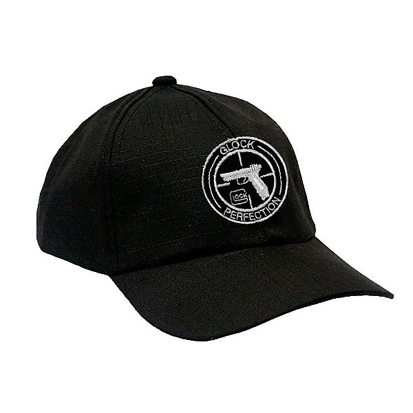 Boné Militar Rip Stop com Patch Aplicado Glock | Preta - Atack