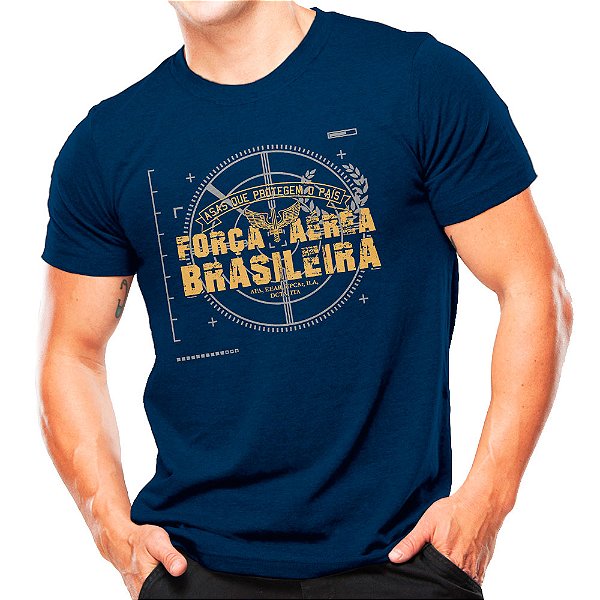Camiseta Militar Estampada Força Aérea Brasileira - Atack