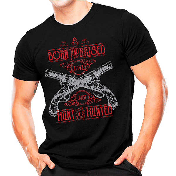 Camiseta Militar Estampada Hunt Or Be Hunted - Atack