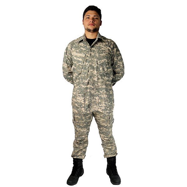 Farda Militar De Combate Cargo Camuflado Digital Areia