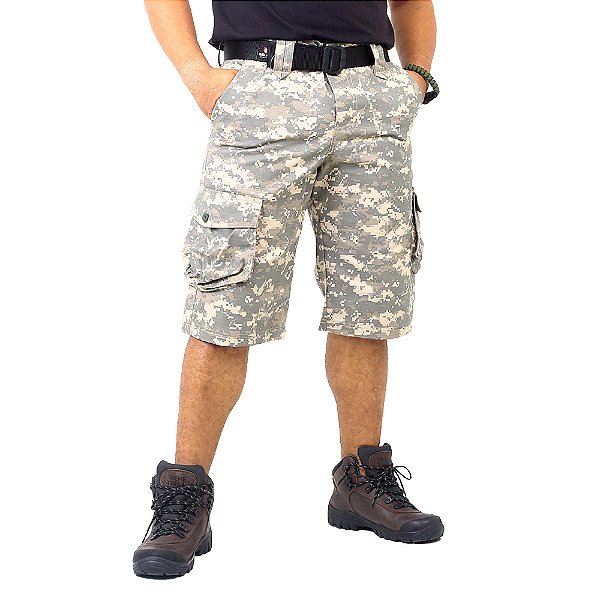 Bermuda Masculina Cargo Army
