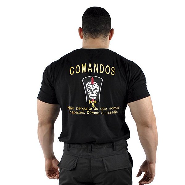 Camiseta Bordada Comandos