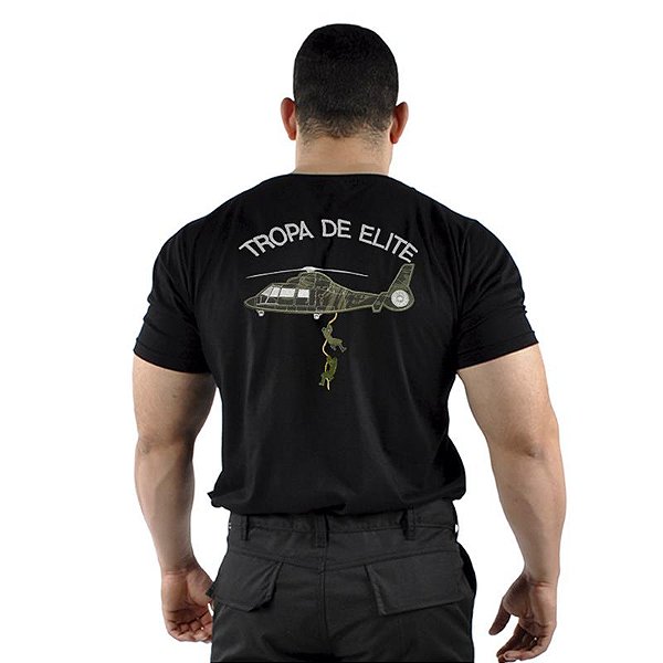 Camiseta Bordada Tropa de Elite