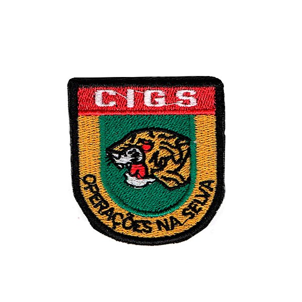 Patch Bordado Cigs Op. na Selva com Fecho de Contato