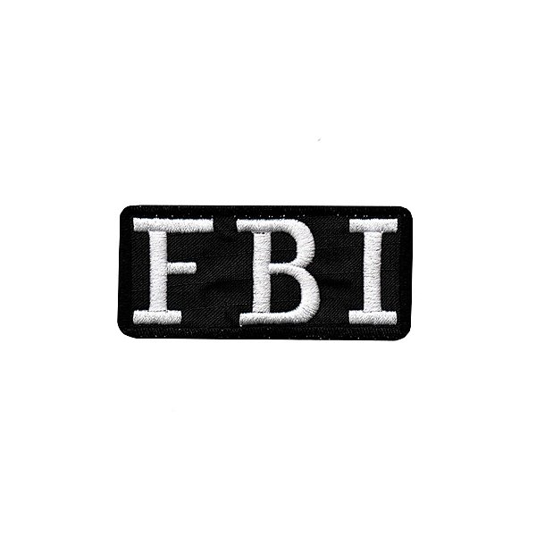 Patch Bordado FBI com Fecho de Contato