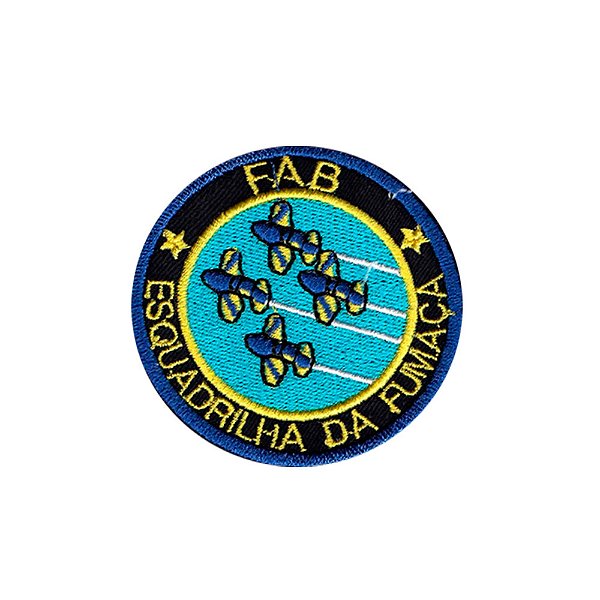 Patch Bordado FAB Esq. Da Fumaça com Fecho de Contato