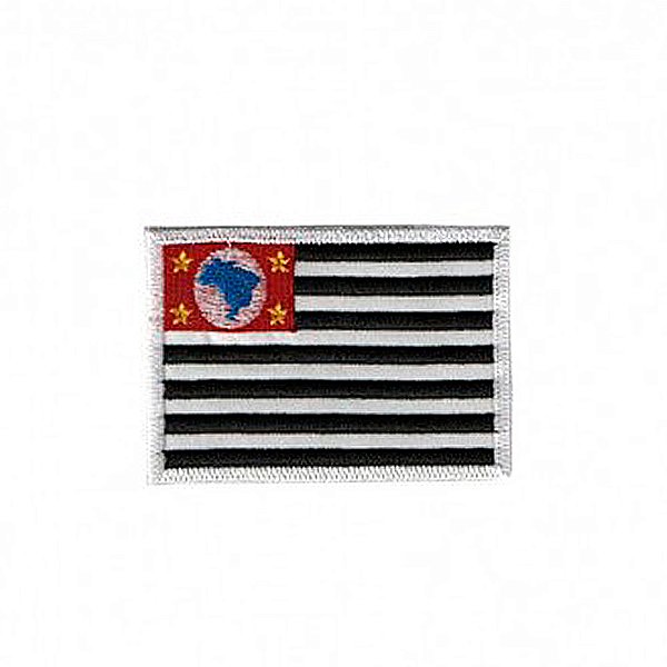 Patch Bordado com Fecho de Contato Bandeira São Paulo