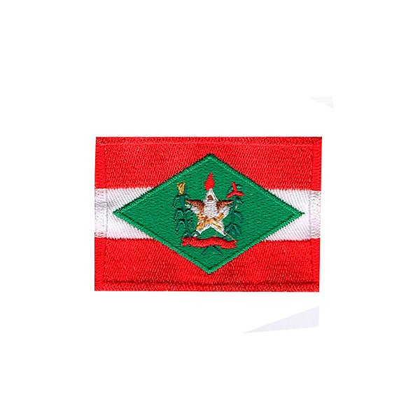 Patch Bordado Bandeira Santa Catarina Com Fecho de Contato