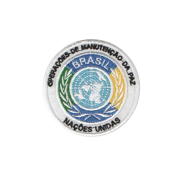 Patch Bordado Onu Brasil com Fecho de Contato