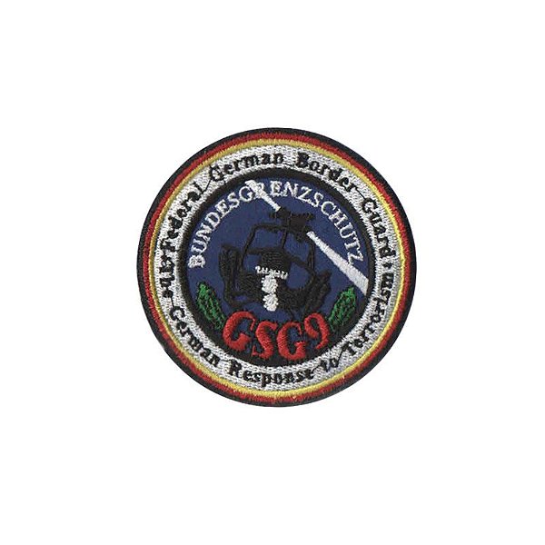 Patch Bordado GSG9 The German com Fecho de Contato