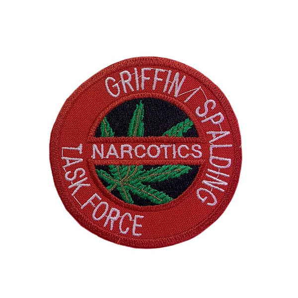 Patch Bordado Narcóticos Task Force com Fecho de Contato