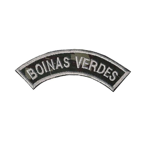 Patch Bordado Tarjeta Boinas Verde com Fecho de Contato