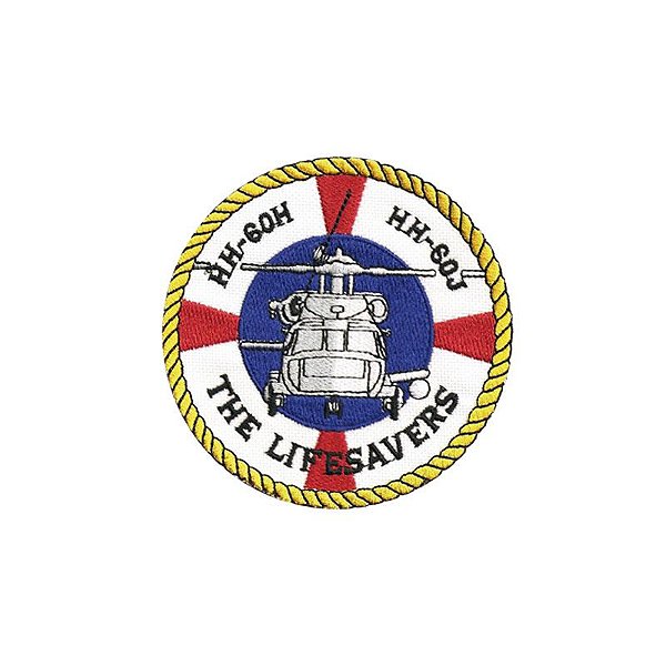 Patch Bordado Helicopter The Life Savers com Fecho de Contato