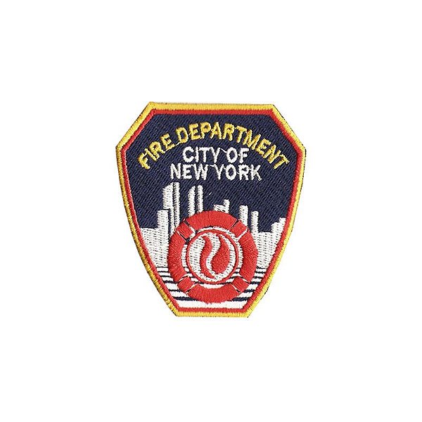 Patch Bordado Fire Dep New York com Fecho de Contato