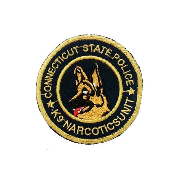 Patch Bordado K9 Narcotics Unit com Fecho de Contato