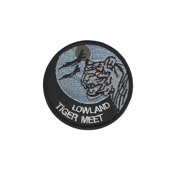 Patch Bordado Lowland Tiger Meet com Fecho de Contato