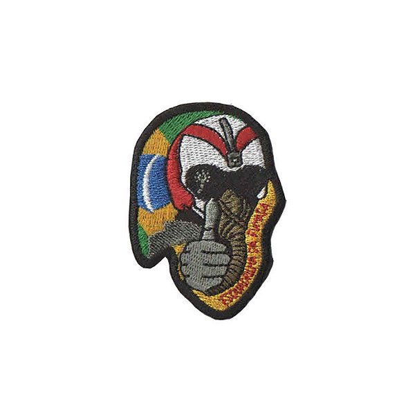 Patch Bordado Piloto de Esquadrilha com Fecho de Contato