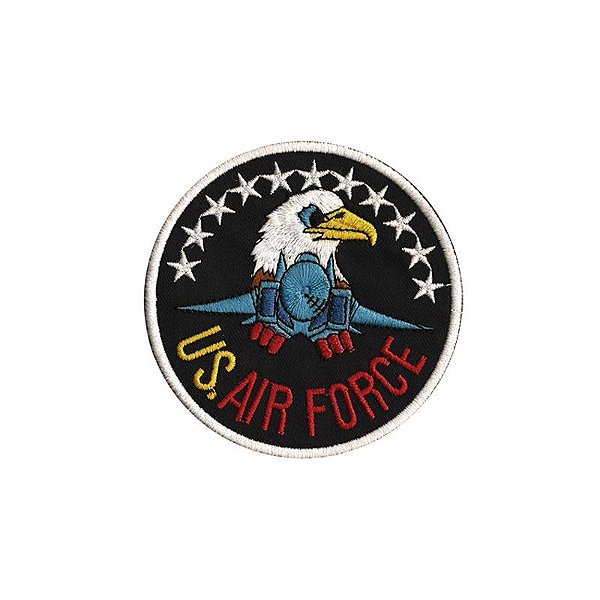 Patch Bordado Us Air Force com Fecho de Contato