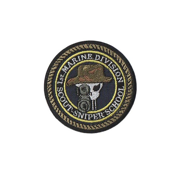 Patch Bordado M D Sniper com Fecho de Contato