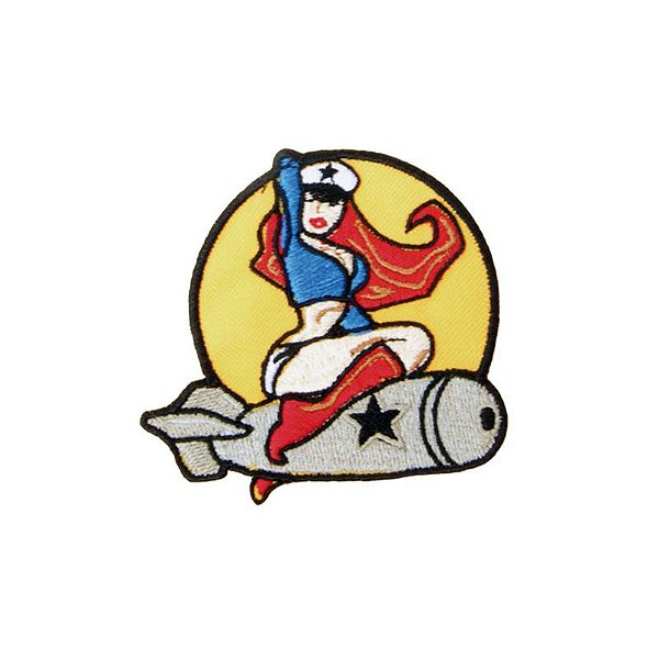 Patch Bordado Lady com Fecho de Contato