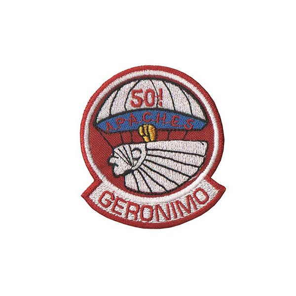 Patch Bordado Gerônimo com Fecho de Contato