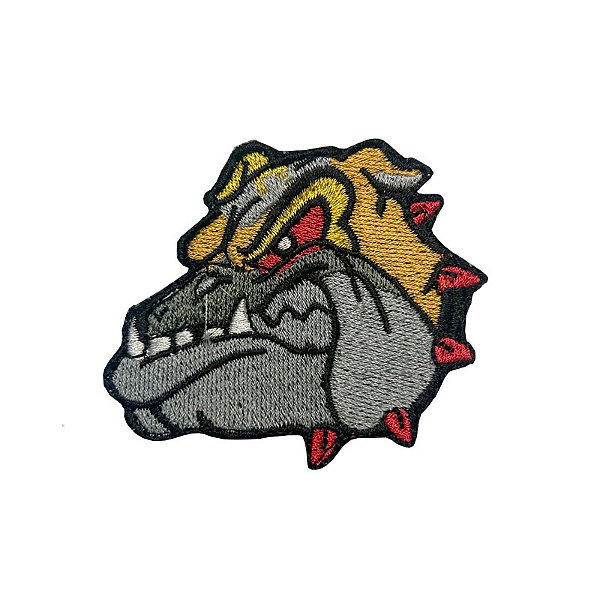 Patch Bordado Cão Feroz com Fecho de Contato