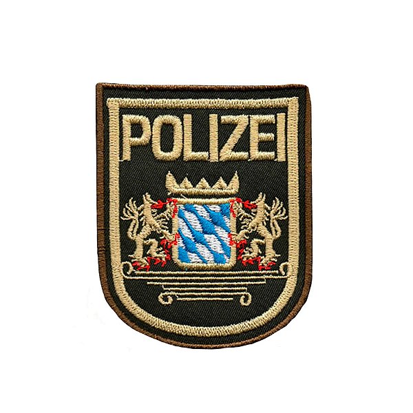 Patch Bordado com Fecho de Contato Polizei Verde