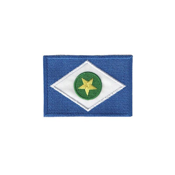 Patch Bordado com Fecho de Contato Bandeira Mato Grosso