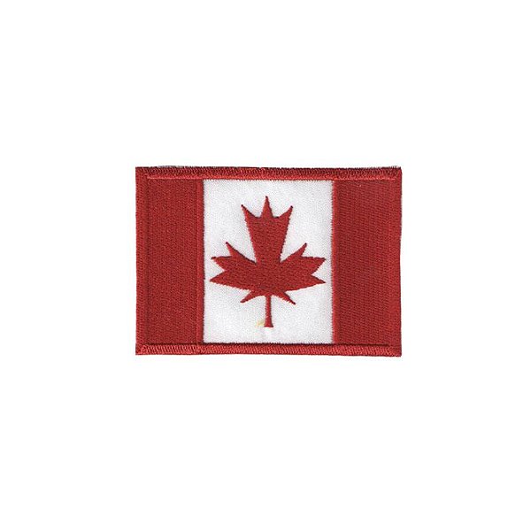 Bordado Termocolante Bandeira Canadá