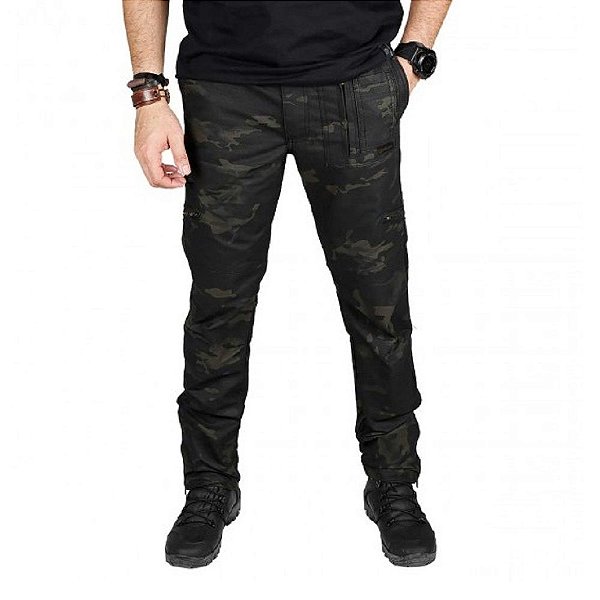 Calça Masculina Multiforce Camuflada Multicam Black | Bélica