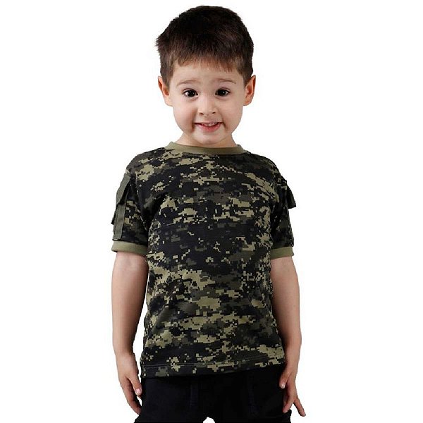 Camiseta Infantil Ranger Camuflada Digital Pântano | Bélica