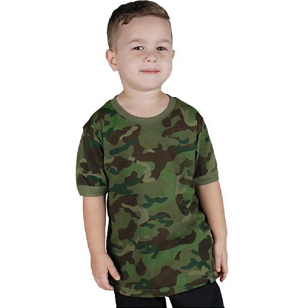 Camiseta Infantil Soldier Camuflado Tropic | Bélica