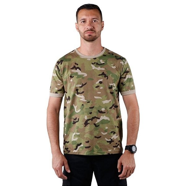 Camiseta Masculina Soldier Camuflada Multicam | Bélica