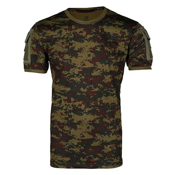 Camiseta Tática Masculina Ranger Camuflada Digital Argila | Bélica