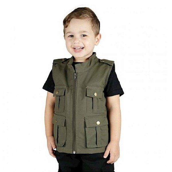 Colete Infantil Army Verde | Treme Terra