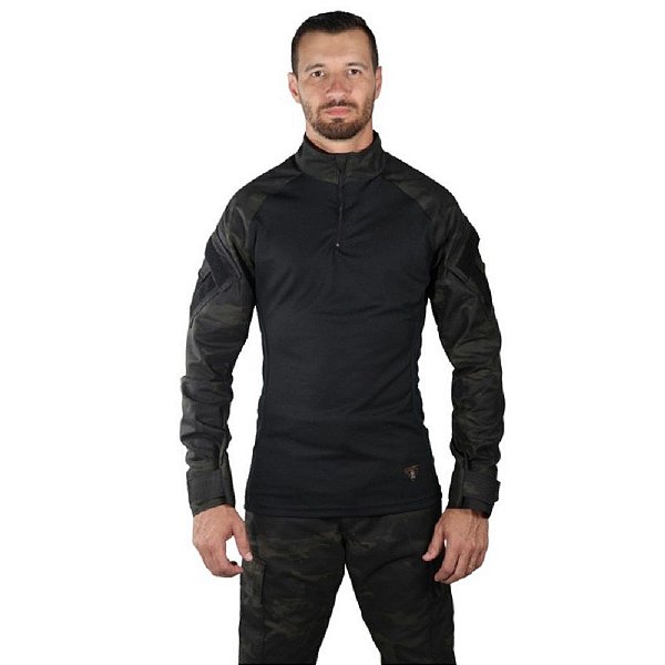Combat Shirt Masculina Camuflada Multicam Black | Bélica