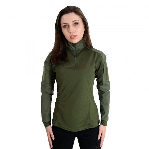 Combat Shirt Feminina Verde | Bélica