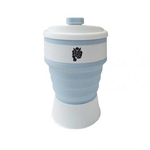 Copo Retrátil Com Tampa Azul | Treme Terra