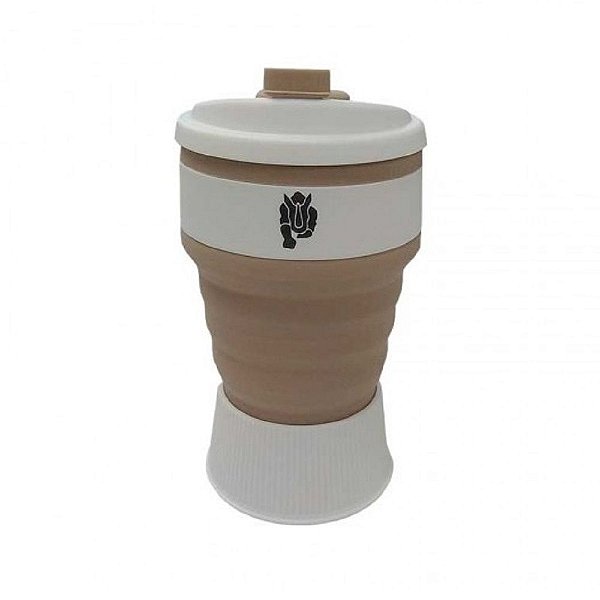 Copo Retrátil Com Tampa Marrom | Treme Terra
