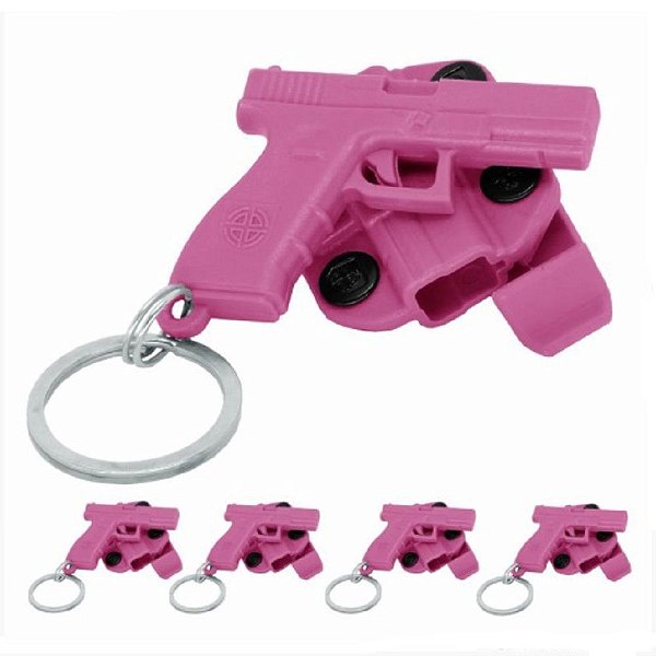 Kit 5 Chaveiros Coldre Holster Rosa | Bélica
