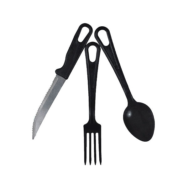 Talher Militar Preto com Lâmina de Metal