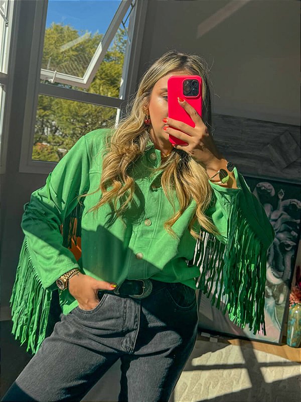Jaqueta de Franjas Jolene Verde