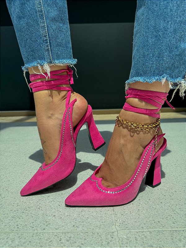 Scarpin Love Pink & Brilhantes