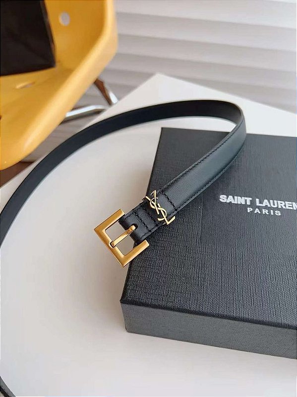 Cinto YSL Couro Black