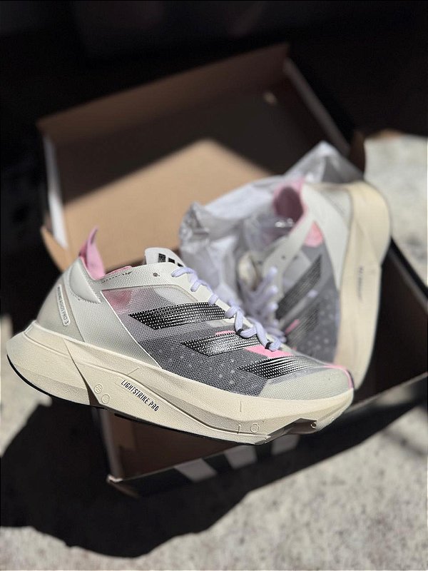 Tênis Adizero Branco & Rosa
