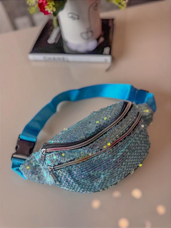 Pochete em Paetê Azul